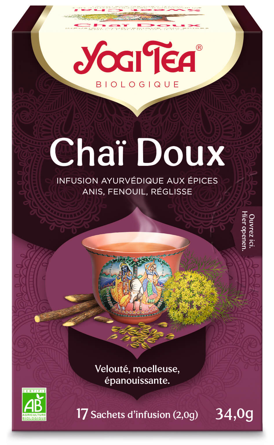 Yogi thé Chai doux bio 17 sachets